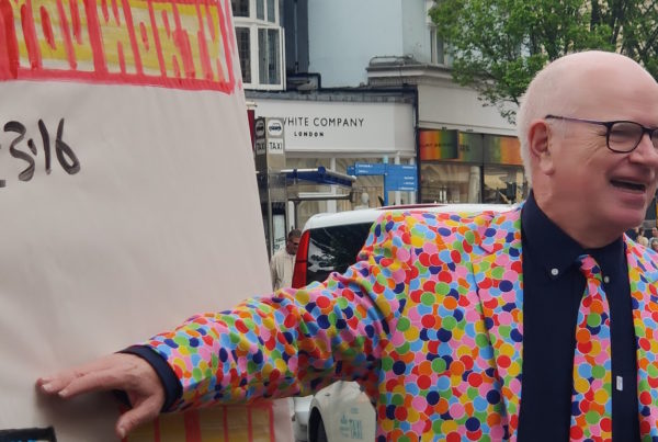 Peter Kennelly preaching at the Brighton Fringe Festival 2023