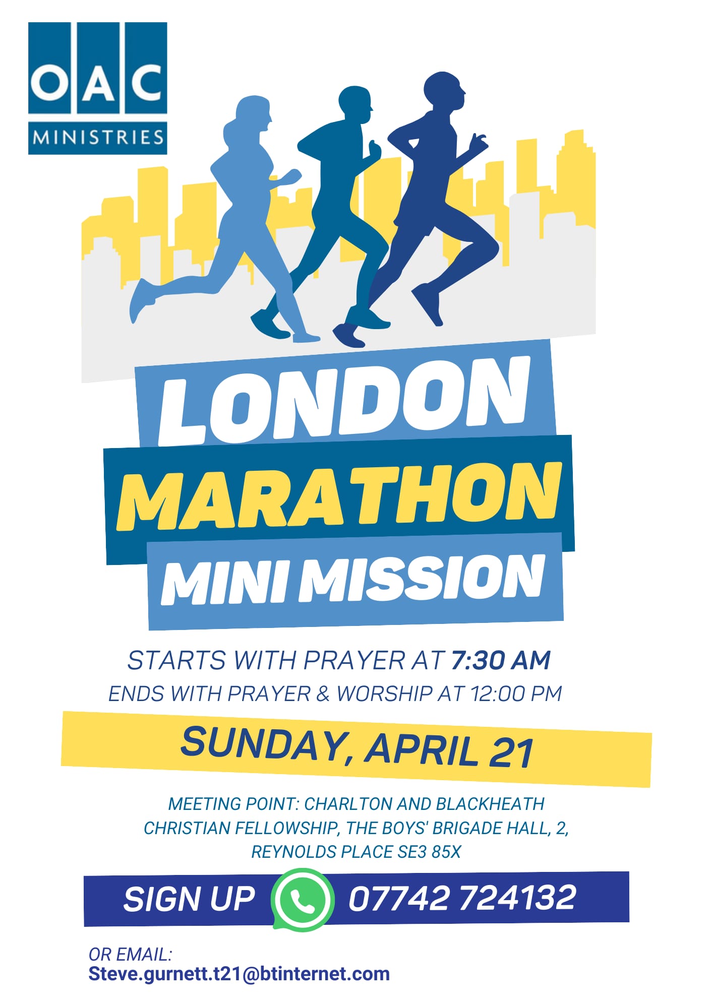 London Marathon Mini Mission Flyer