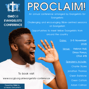 Advertising for the OAC Evangelists Conference 2025