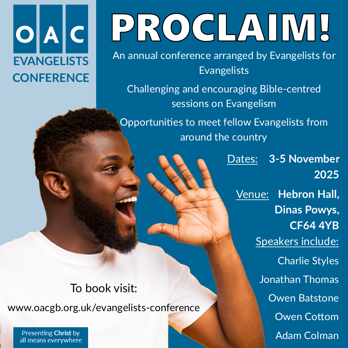 Advertising for the OAC Evangelists Conference 2025