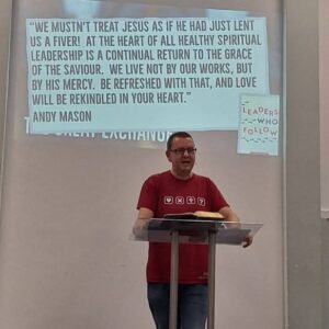 Steve Harris speaking at the Evangelists Conference 2025